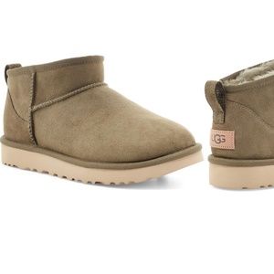 UGG Ultra Mini Classic Boot in Burnt Olive Suede